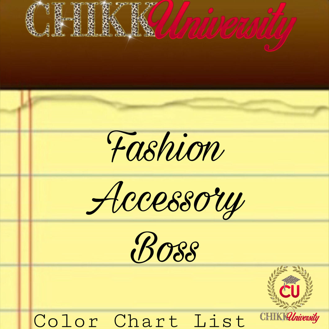 FASHION FLIP Color Chart